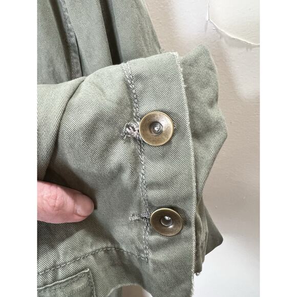 G By Guess Womens Distressed Military Jacket Size M Green 90S Grunge Androgynous - Picture 5 of 10